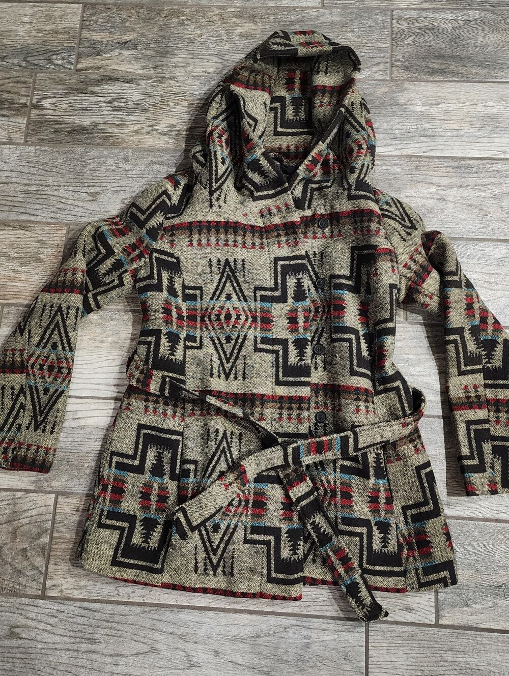Mossimo Aztec Print Hooded Jacket